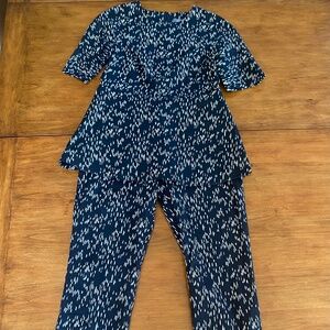 Lela Rose Minnow print Pant Suit